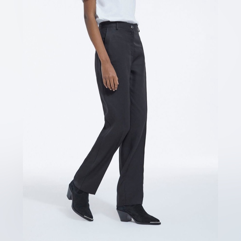 The Kooples Tencel Military-Style Pants Color Black Size S 32